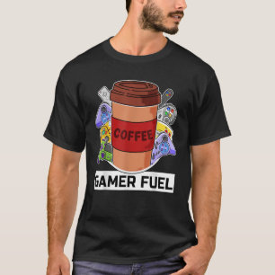 Gamer Fuel Videospielkonsole & PC-Gamer-Kaffee T-Shirt