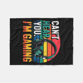 Gamer Funny Can't Hear You I'm Gaming Fleecedecke (Vorderseite (Horizontal))