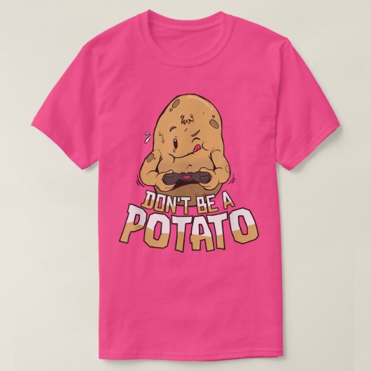 Gamer Funny Cute Potato Video T-Shirt (Design vorne)