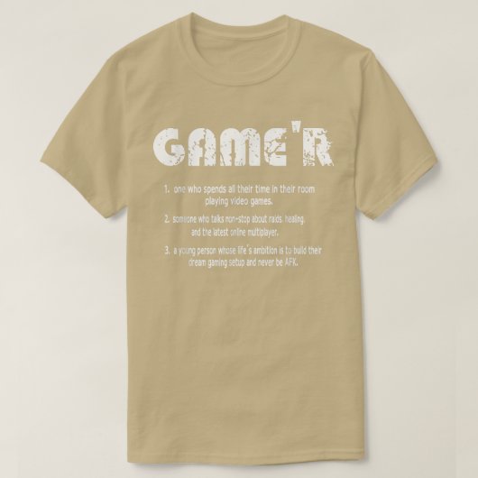 Game'r Funny Gamer Definition Video Games Gaming T T-Shirt (Design vorne)