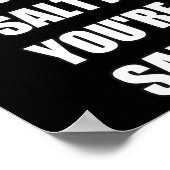 Gamer Funny, ich bin nicht du salzig Poster (Ecke)