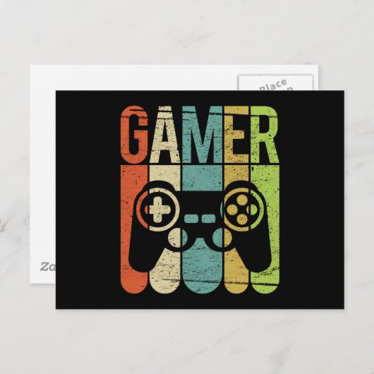 Gamer Game Controller Postkarte (Vorne/Hinten)