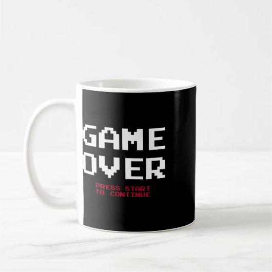 Gamer Game Over Kaffeetasse (Links)