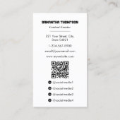 Gamer Game Tester Content Creator Vollständiges Fo Visitenkarte (Rückseite)