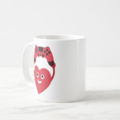 Gamer-Gamer-Controller und ein Herz-Geek Kaffeetasse (Vorderseite Links)