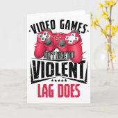 Gamer Gamer Video Games Controller Computer Gaming Karte (Gelbe Blume)