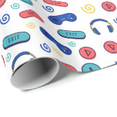 GAMER GAMERS GAMING GESCHENKPAPIER (Rolleneckpunkt)