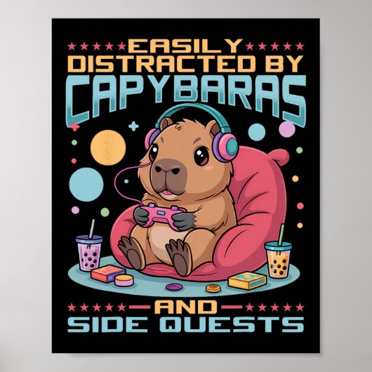 Gamer Gaming Capyra Video Game 1  Poster (Vorne)