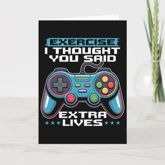 Gamer Gaming Controller Video Game 1 Karte (Vorderseite)