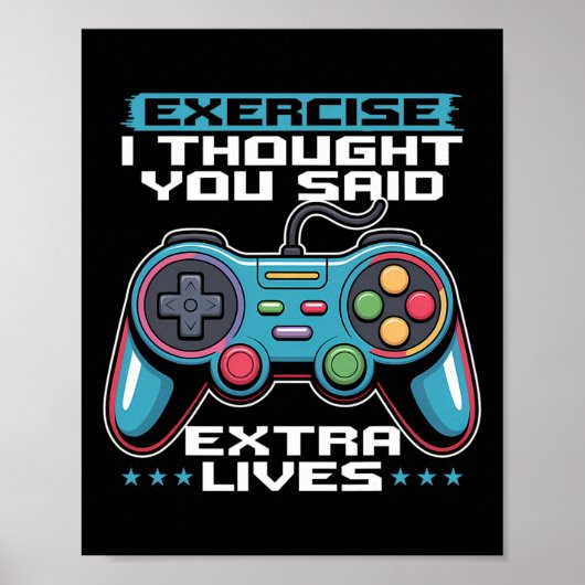 Gamer Gaming Controller Video Game 1  Poster (Vorne)