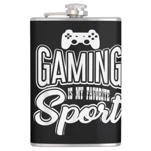 Gamer - Gaming ist mein Lieblingssport Flachmann
