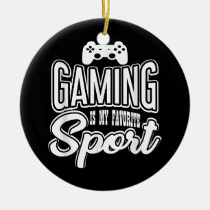 Gamer - Gaming ist mein Lieblingssport Keramik Ornament