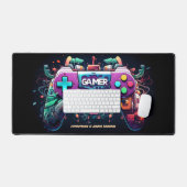 Gamer Gaming Joystick Personalisierte Schreibtisch Schreibtischunterlage (Tastatur & Maus)