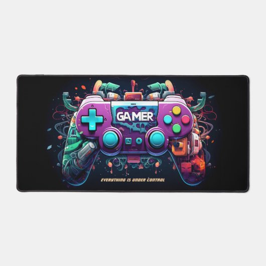 Gamer Gaming Joystick Personalisierte Schreibtisch Schreibtischunterlage (Vorderseite)