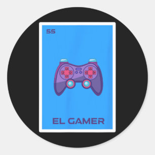 Gamer Gaming Mexic Video Game Controller Gamepad Runder Aufkleber