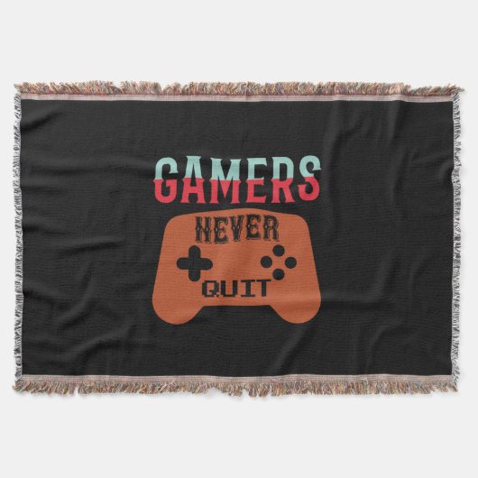 Gamer geben nie auf decke (Vorderseite)