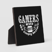 Gamer geben nie auf, wir starten neu - Funny Video Fotoplatte (Vorderseite)