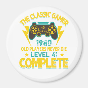 Gamer Geburtstagsgeschenk Custom Jahr und Alter Magnet