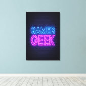 Gamer Geek Leinwanddruck (Insitu (Holzboden))
