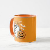 Gamer Geist Kürbis Controller Halloween Cool Tasse (Vorderseite Links)