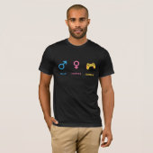 Gamer Gender Symbols Controller Funny Design T-Shirt (Vorne ganz)