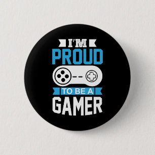 Gamer-Geschenk bin ich stolz, ein Gamer zu sein Button