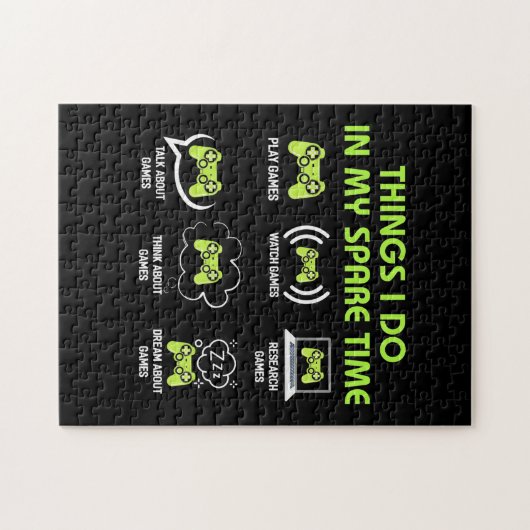 Gamer-Geschenk | Dinge, die Gamer in meiner Freize Puzzle (Horizontal)