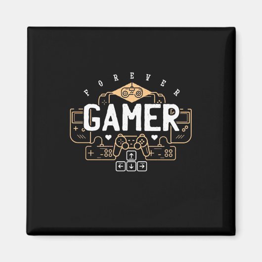 Gamer-Geschenk | Forever Gamer Magnet (Vorne)