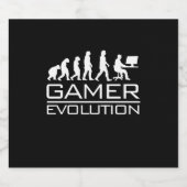 Gamer-Geschenk | Gamer-Evolution Bierflaschenetikett (Einzelnes Label)