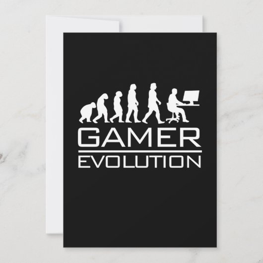 Gamer-Geschenk | Gamer-Evolution Einladung (Vorderseite)