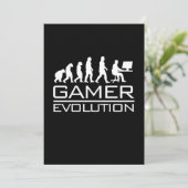 Gamer-Geschenk | Gamer-Evolution Einladung (Stehend Vorderseite)
