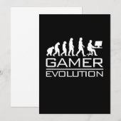 Gamer-Geschenk | Gamer-Evolution Einladung (Vorne/Hinten)