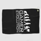 Gamer-Geschenk | Gamer-Evolution Golfhandtuch (Horizontal)