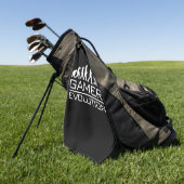 Gamer-Geschenk | Gamer-Evolution Golfhandtuch (Gras)