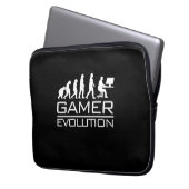 Gamer-Geschenk | Gamer-Evolution Laptopschutzhülle (Vorderseite Links)