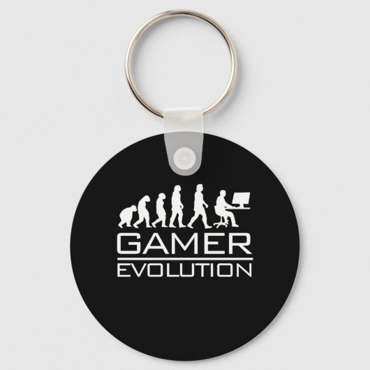 Gamer-Geschenk | Gamer-Evolution Schlüsselanhänger (Vorderseite)