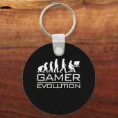 Gamer-Geschenk | Gamer-Evolution Schlüsselanhänger (Vorderseite)