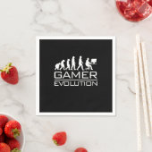 Gamer-Geschenk | Gamer-Evolution Serviette (Beispiel)