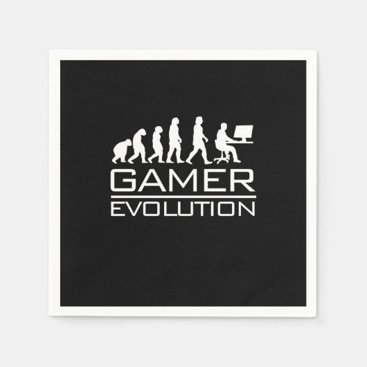 Gamer-Geschenk | Gamer-Evolution Serviette (Vorderseite)