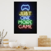 Gamer-Geschenk | Gamer nur noch ein Spiel Poster (Küche)