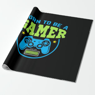 Gamer-Geschenk   Geboren, Gamer zu sein Geschenkpapier
