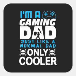 Gamer-Geschenk Ich bin ein Vater von Spielen Quadratischer Aufkleber