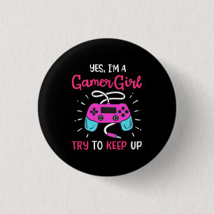 Gamer-Geschenk   Ja, ich bin ein Gamer Girl Button