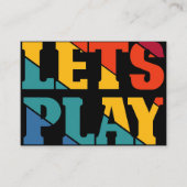 Gamer-Geschenk | Lass Play Funny Gamer Visitenkarte (Vorderseite)