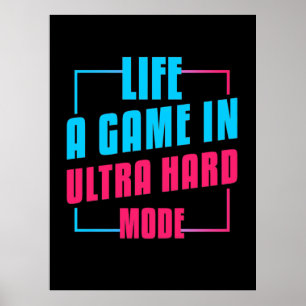 Gamer-Geschenk Lebensdauer eines Spiels im Ultra Poster