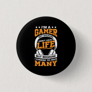 Gamer-Geschenk   Stolz bin ich Gamer Button