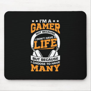 Gamer-Geschenk Stolz bin ich Gamer Mousepad