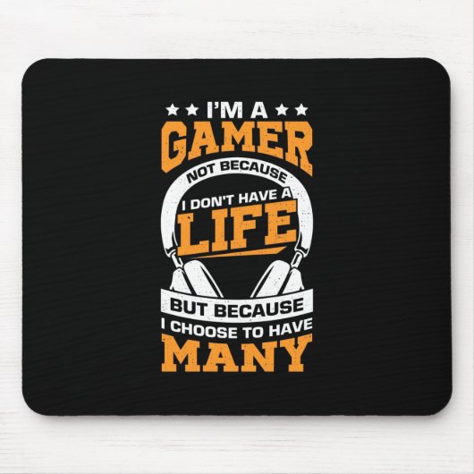 Gamer-Geschenk | Stolz bin ich Gamer Mousepad (Vorne)
