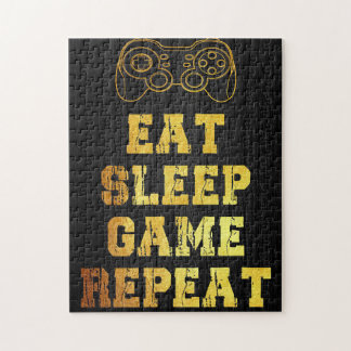 Gamer-Geschenk | Wiederholte Sleep-Spiel essen Puzzle
