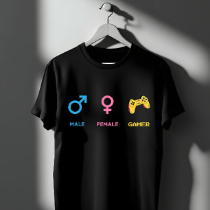 Gamer-Geschlechtssymbole Controller Lustiges Desig T-Shirt